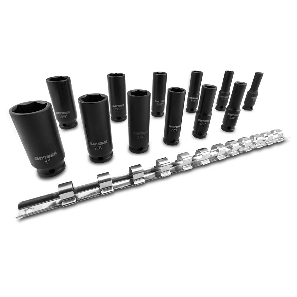 Daytona DDSAES 12pce 1/2” Drive Deep Impact 5/16"-1" Imperial Socket Set – image 1