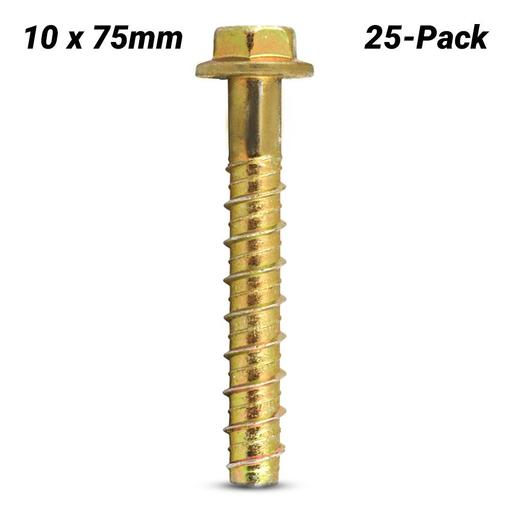 Ramset AS10075W 25-Pack 10 x 75mm Zinc Plated WERC AnkaScrew Screw-In Anchor