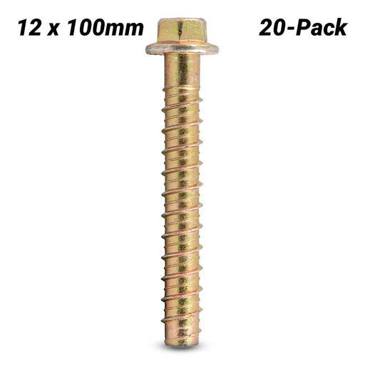 Ramset AS12100W 20-Pack 12mm x 100mm Zinc Plated WERCS AnkaScrew Screw-In Anchors