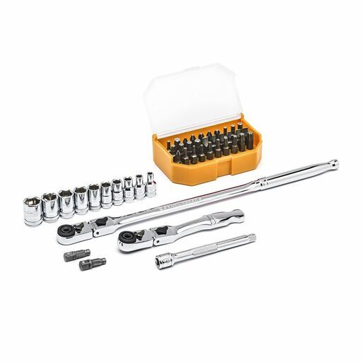 GEARWRENCH 81032 45pce 1/4" Drive 6 Point Standard Metric Slim Head Mechanics Tool Set