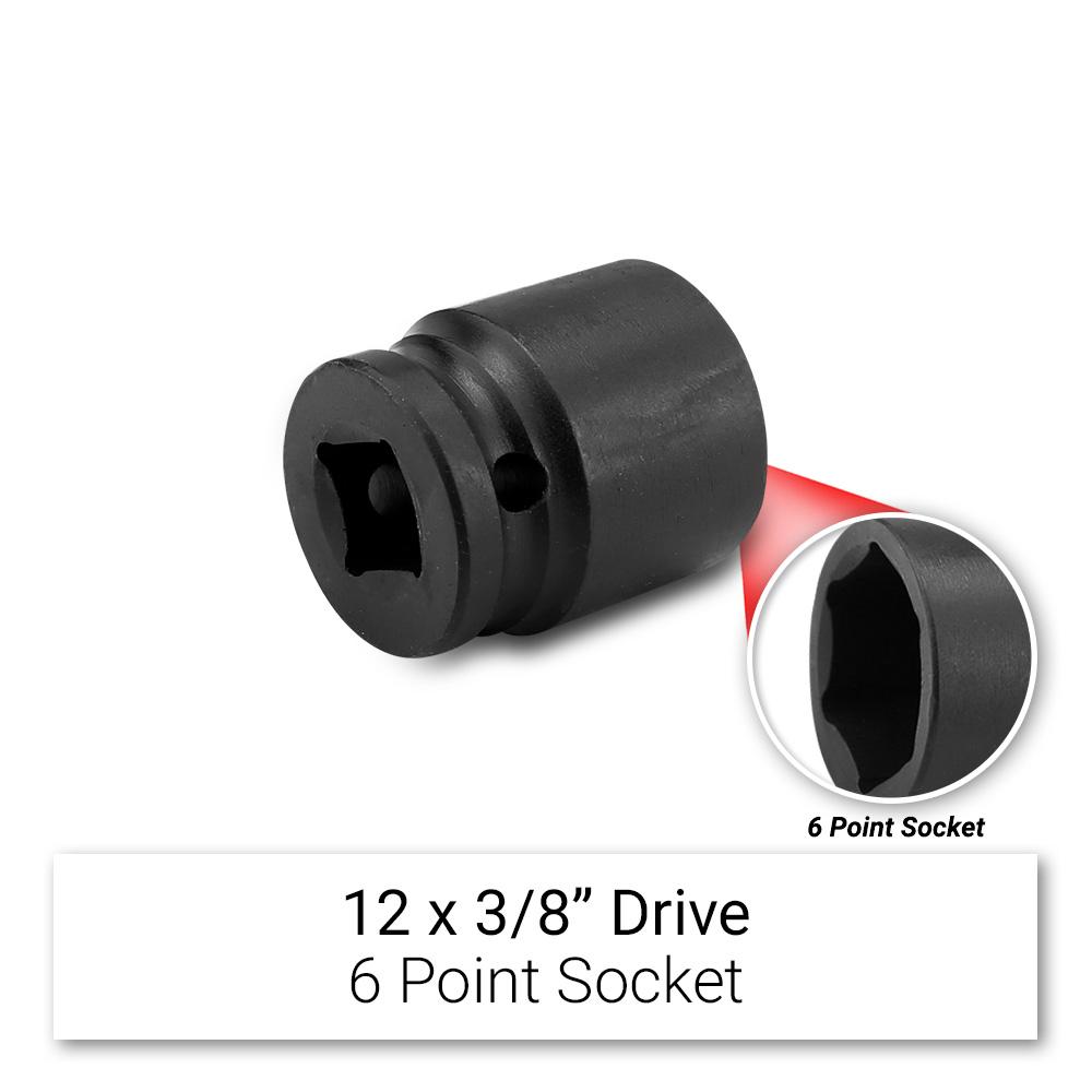 Daytona D12SAE 12pce 3/8” Drive Impact 5/16"-1" Imperial Socket Set – image 5