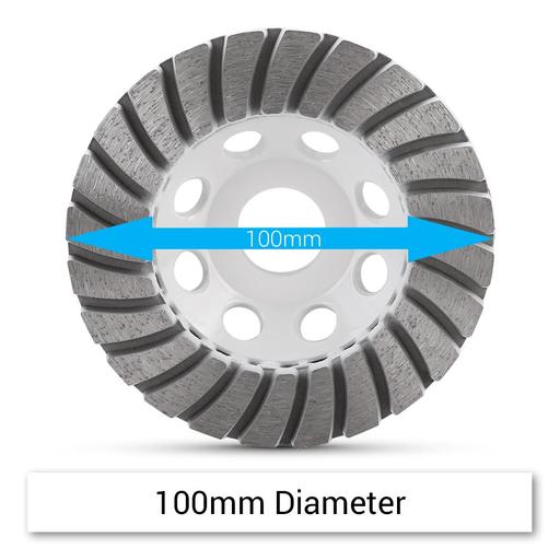 Xtorque XGTM100 100mm (4”) #50 Grit Diamond Cup Wheel – image 3