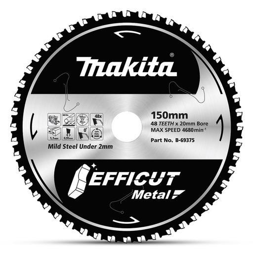 Makita B-69375 150mm (6") x 20mm x 48T TCT Efficut Metal Saw Blade
