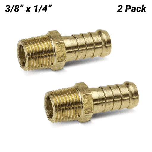 Jamec-Pem 28.1208BL 2-Pack 3/8" Hose x 1/4" Male Tailpiece