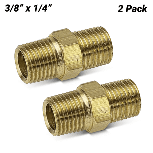 Jamec-Pem 39.1503BL 2-Pack 3/8" x 1/4" BSP Male Hex Nipple