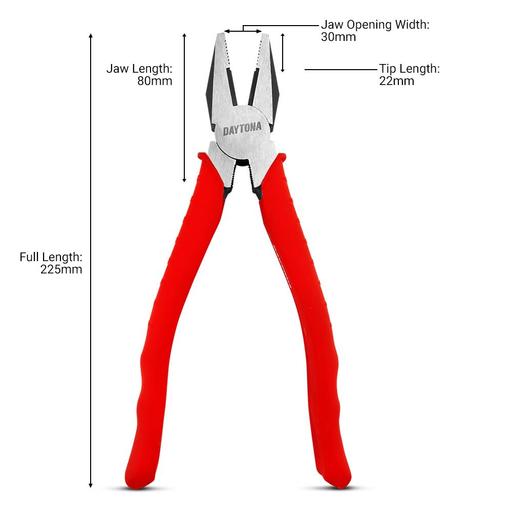 Daytona D9LINP 225mm (8") High Leverage Linesman Pliers – image 3