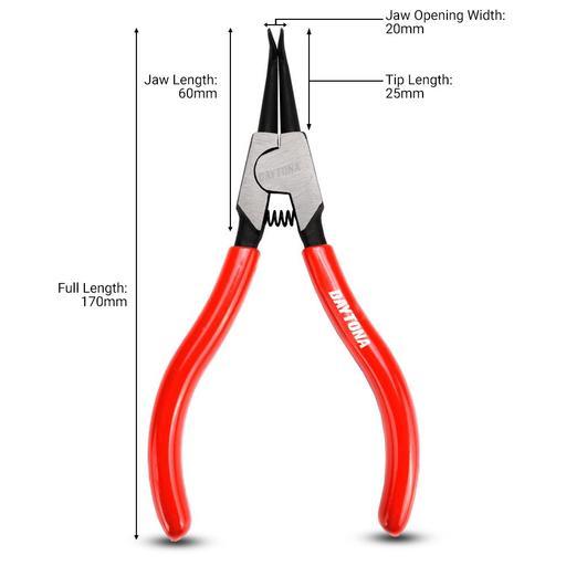 Daytona DBNP2 170mm (6") 90° Angled Tip External Circlip Pliers – image 3