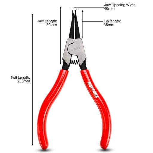Daytona DBNP3 235mm (9-1/4") 90° Angled Tip External Circlip Pliers – image 3