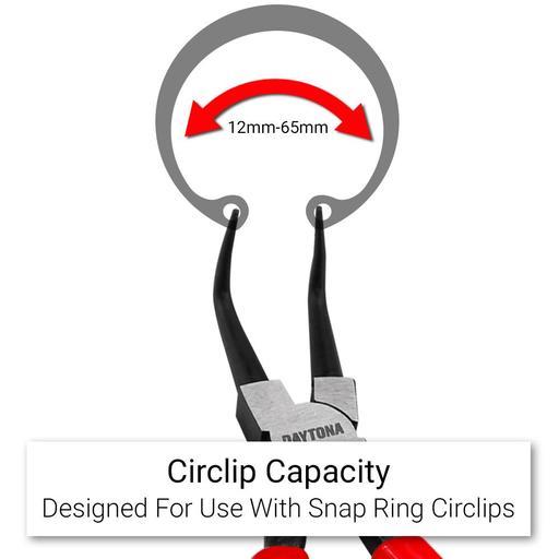 Daytona DBTP2 170mm (6") 90° Angled Tip Internal Circlip Pliers – image 7
