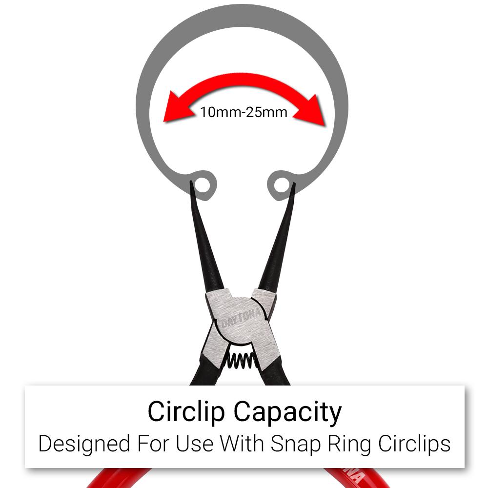 Daytona DPIST1 147mm (5-3/4") Straight Tip Internal Circlip Pliers – image 7