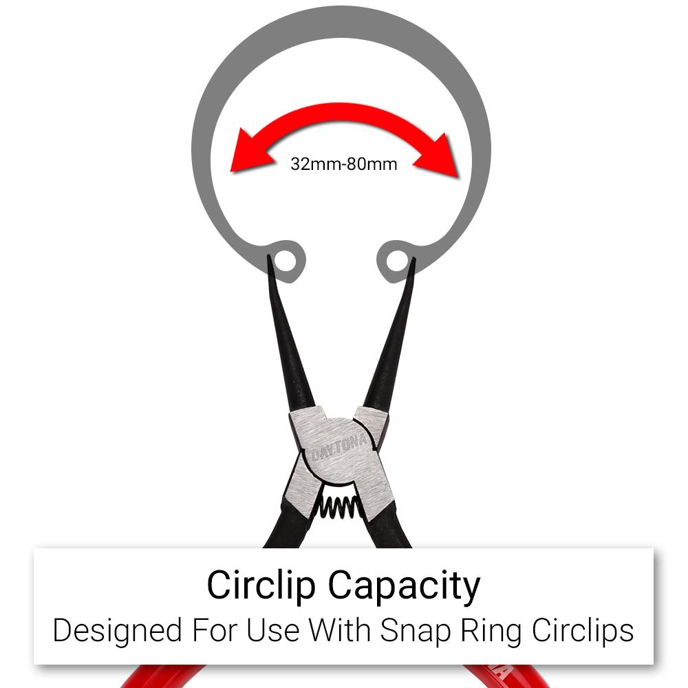 Daytona DPIST2 180mm (7") Straight Tip Internal Circlip Pliers – image 7