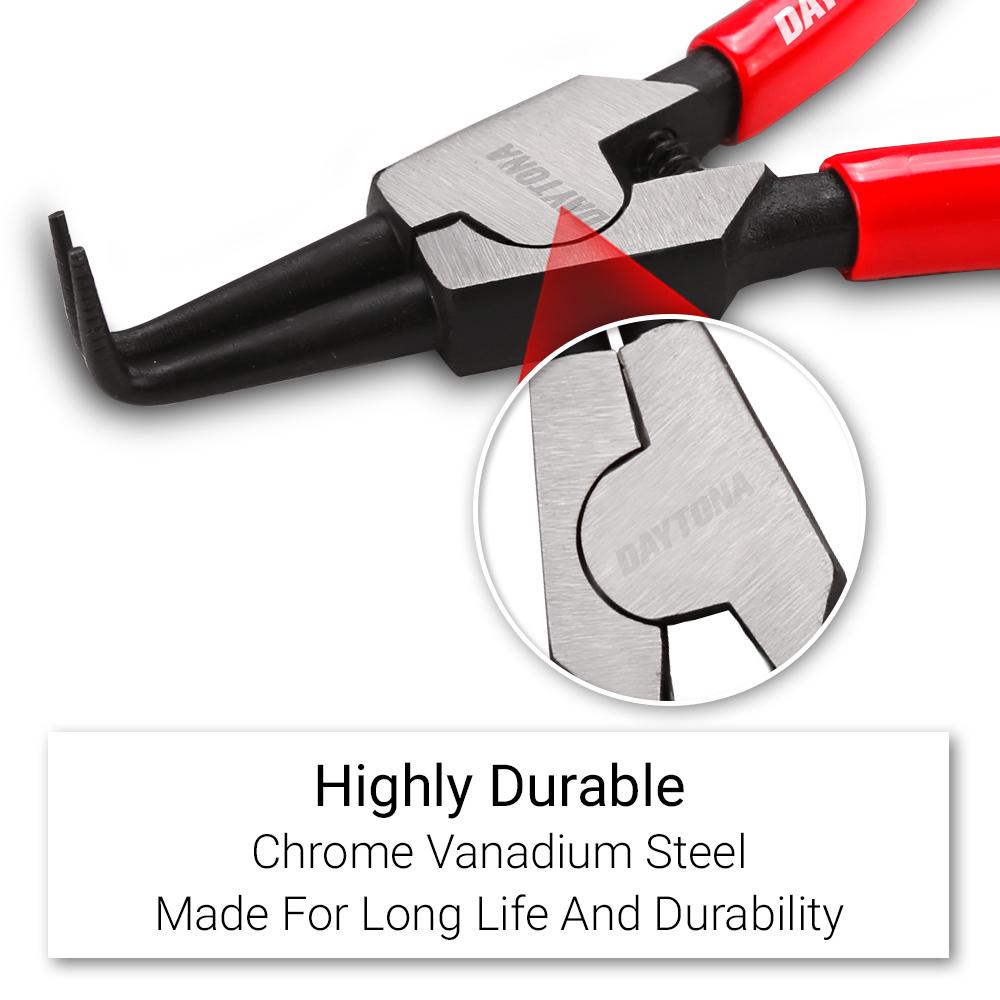 Daytona DBNP1 133mm (5-1/4") 90° Angled Tip  External Circlip Pliers – image 5