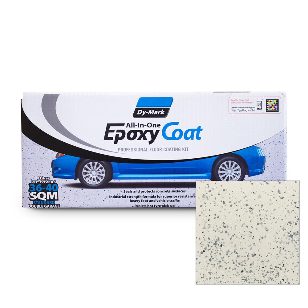 DyMark 41060811 8L Epoxy Garage Floor Coating Kit Warm White