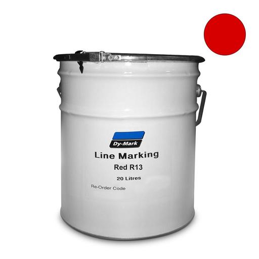 Dy-Mark 41012002 20L Line Marking Paint Solvent Based Durable Line Marking Paint - Red