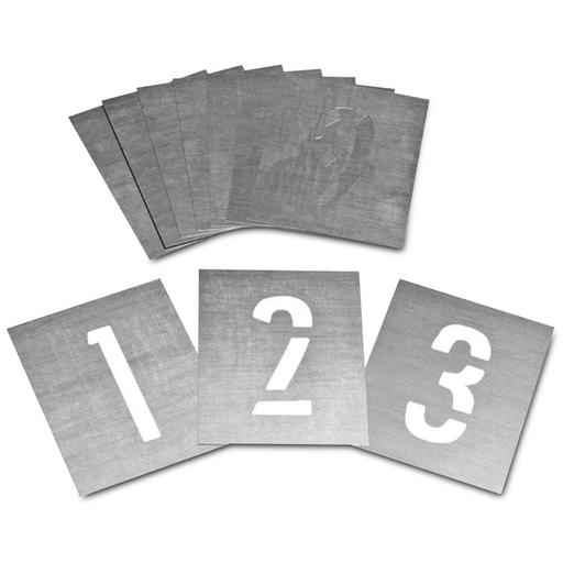 Dy-Mark 13801150 150mm 0-9 Zinc Stencil Set – image 2