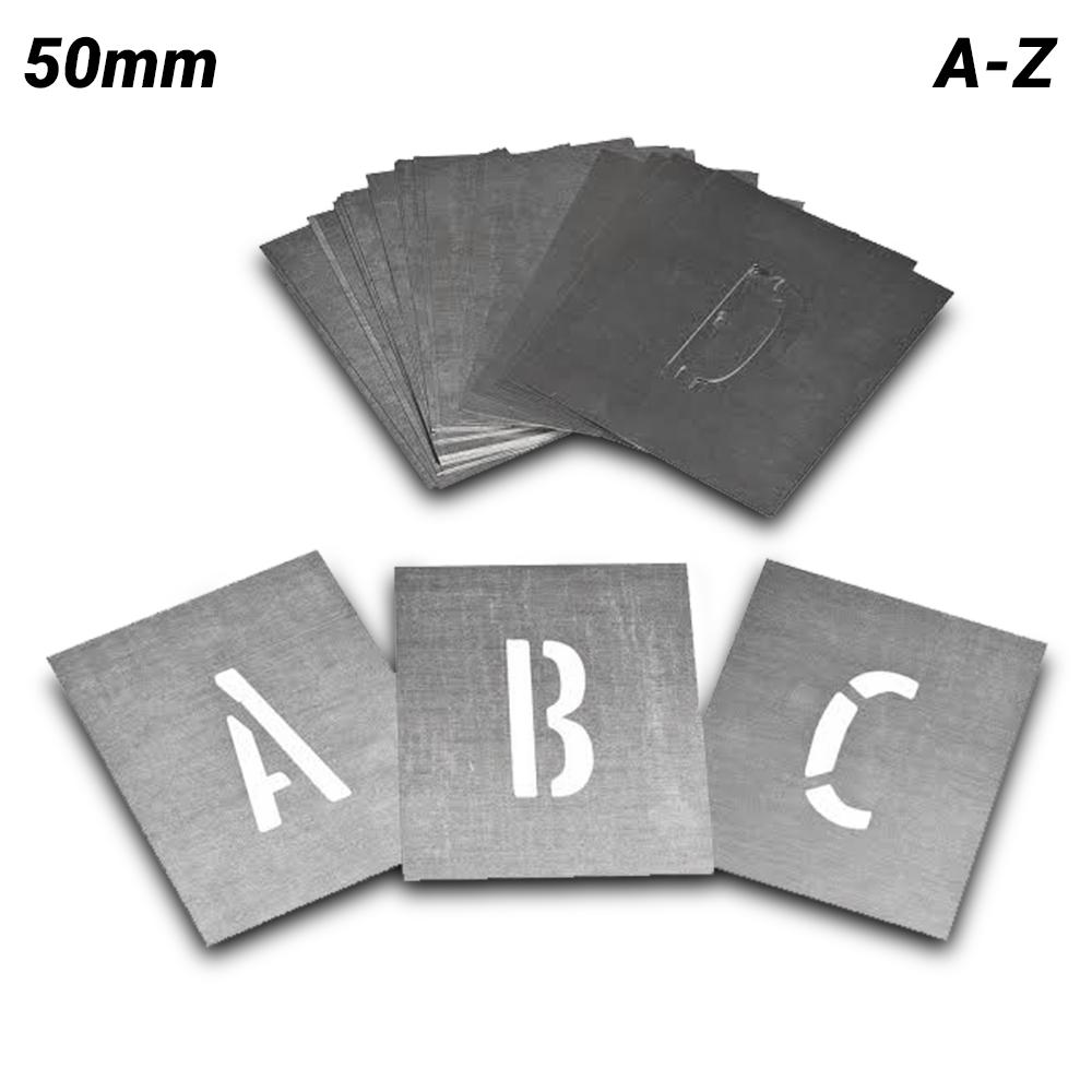 Dy-Mark 13810150 50mm A-Z Zinc Stencil Set – image 1