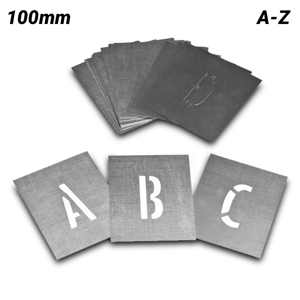 Dy-Mark 13811100 100mm A-Z Zinc Stencil Set – image 1
