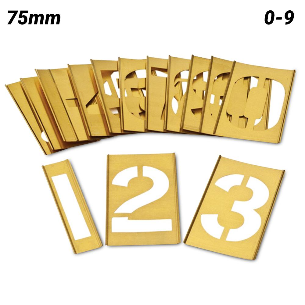 DyMark 13700075 75mm 09 Brass Interlocking Stencil Set