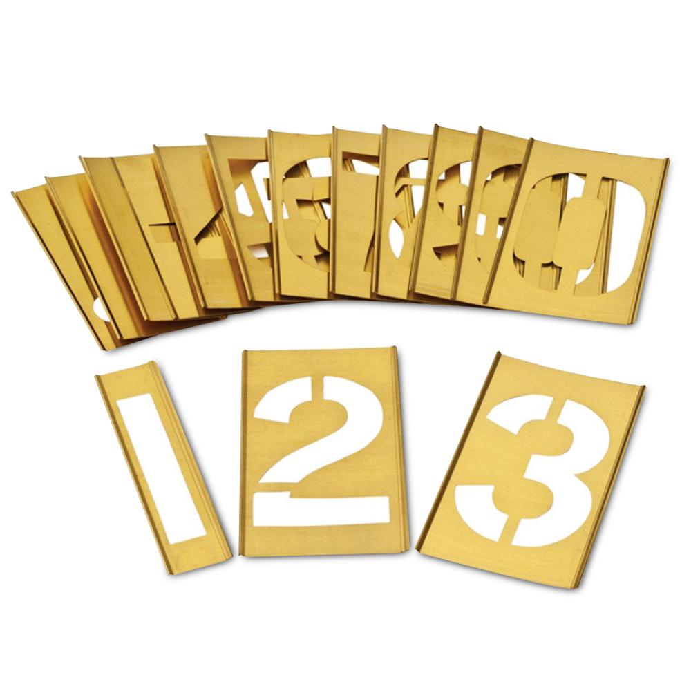 DyMark 13700075 75mm 09 Brass Interlocking Stencil Set