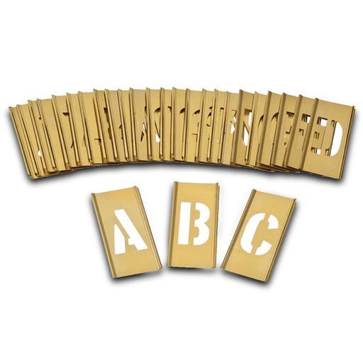 Dy-Mark 13711075 75mm A-Z Brass Interlocking Stencil Set – image 2