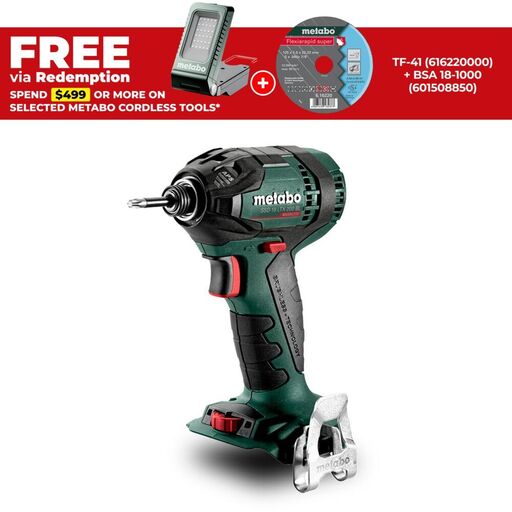 Metabo SSD 18 LTX 200 BL (602396890) 18V Li-ion Cordless Brushless 1/4" Impact Driver - Skin Only
