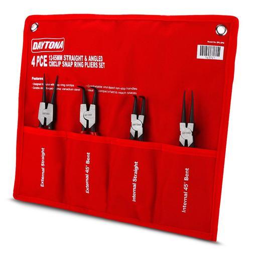 Daytona DPL4PK 4pce 12-65mm Straight & 90° Angled Circlip Snap Ring Plier Set