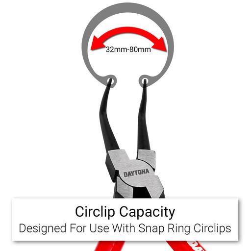 Daytona DPLK4P 4pce 32-80mm Straight & 90° Angled Circlip Snap Ring Plier Set – image 28