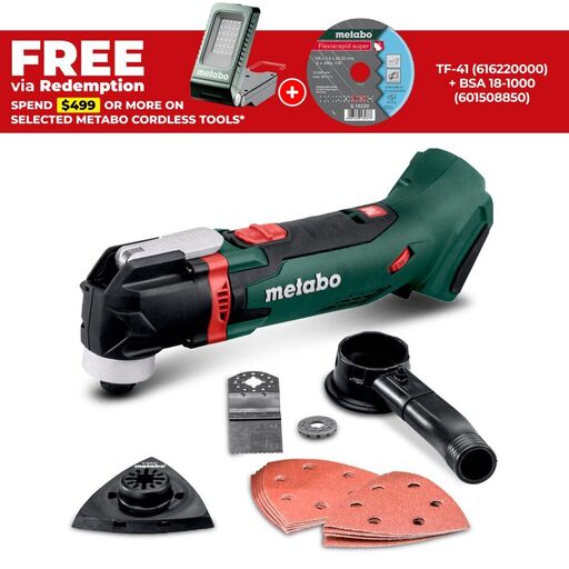 Metabo MT 18 LTX (613021890) 18V Li-Ion Cordless Multi-tool With Accessories - Skin Only