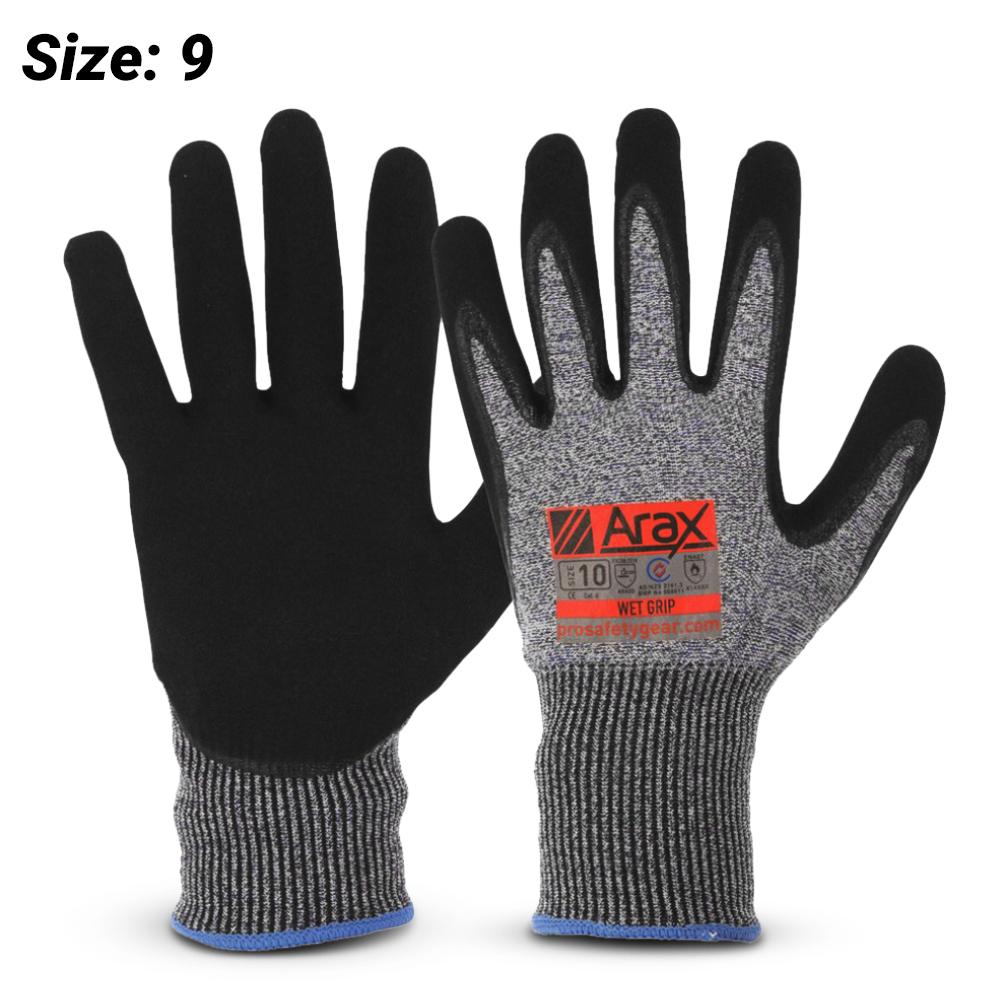 Pro Choice AND9 Arax Nitrile Sand Dip On 13G Liner Gloves (SIZE 9) – image 1