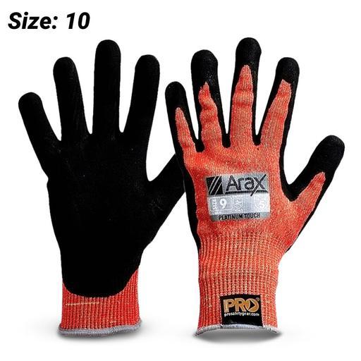 Pro Choice APNPUD10 Arax Platinum Pu/Nitrile Foam Dip On Red 13G Liner (SIZE 10)