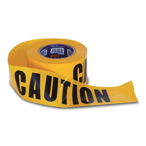 Pro Choice CT10075 100m x 75mm Yellow "CAUTION" Barricade Tape