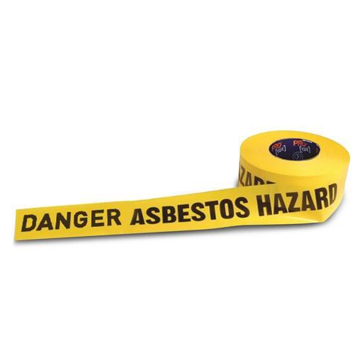 Pro Choice DADH30075 300m x 75mm Yellow "DANGER ASBESTOS DUST HAZARD" Barricade Tape