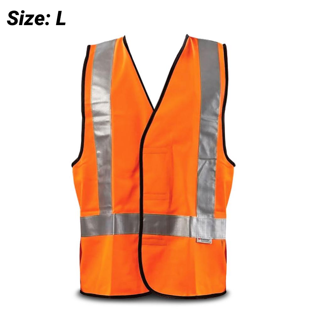 Pro Choice VDNOL Fluro Orange HBack Day/Night Safety Vest (LARGE)