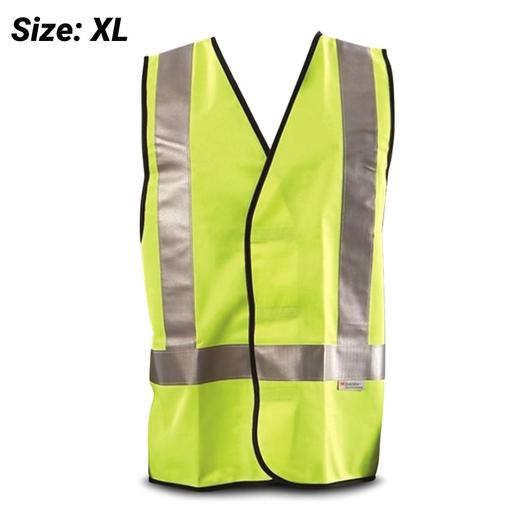 Pro Choice VDNY-XL Fluro Yellow H-Back Day/Night Safety Vest (X-LARGE)