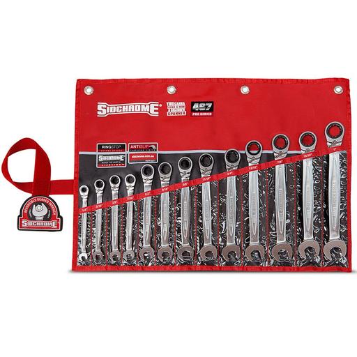 Sidchrome SCMT22211 13pce Imperial AF Pro Series Geared Spanners Set – image 2