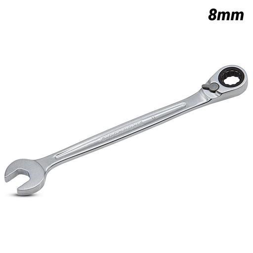 Sidchrome SCMT22362N 8mm 467 Pro Series Reversible Ratchet Ring & Open End Geared Spanner – image 2