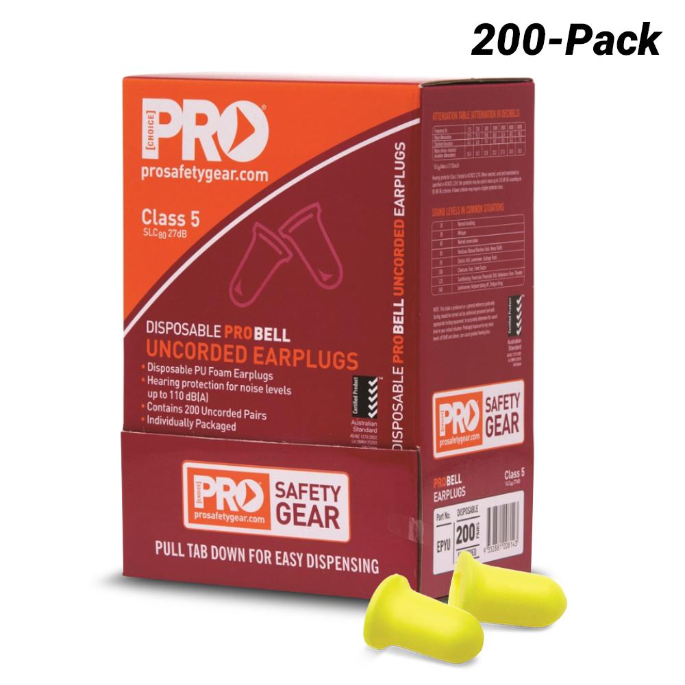 Pro Choice EPYU-200 200-Pack Class 5 27dB Probell Disposable Uncorded Earplugs – image 1