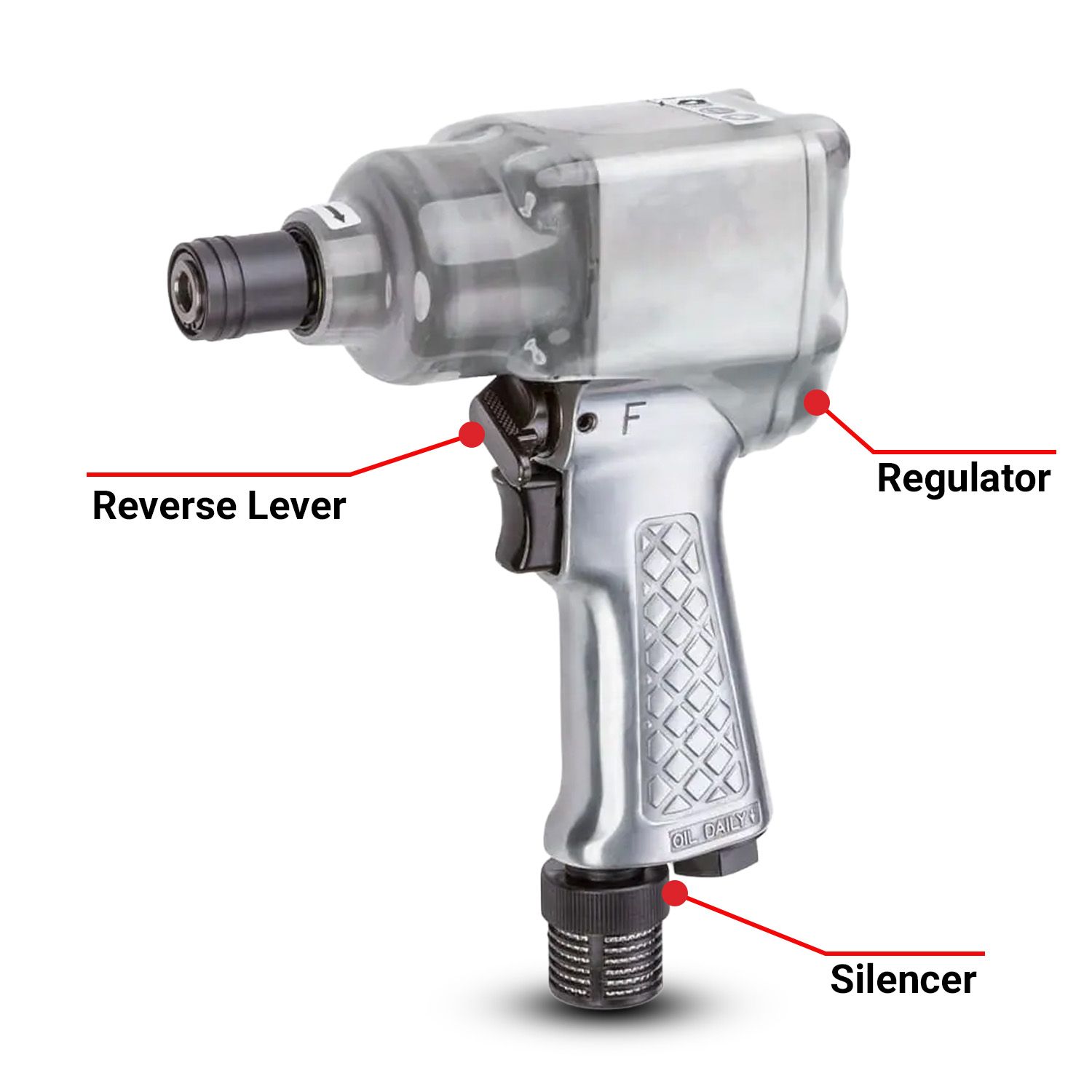 Shinano SI-1365D Pneumatic 8mm Pistol Impact Driver – image 2