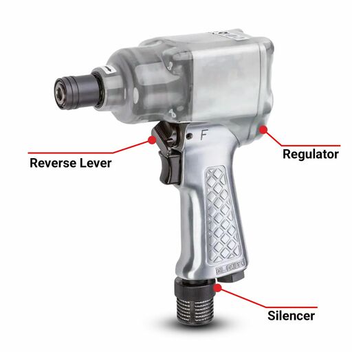 Shinano SI-1365D Pneumatic 8mm Pistol Impact Driver – image 2
