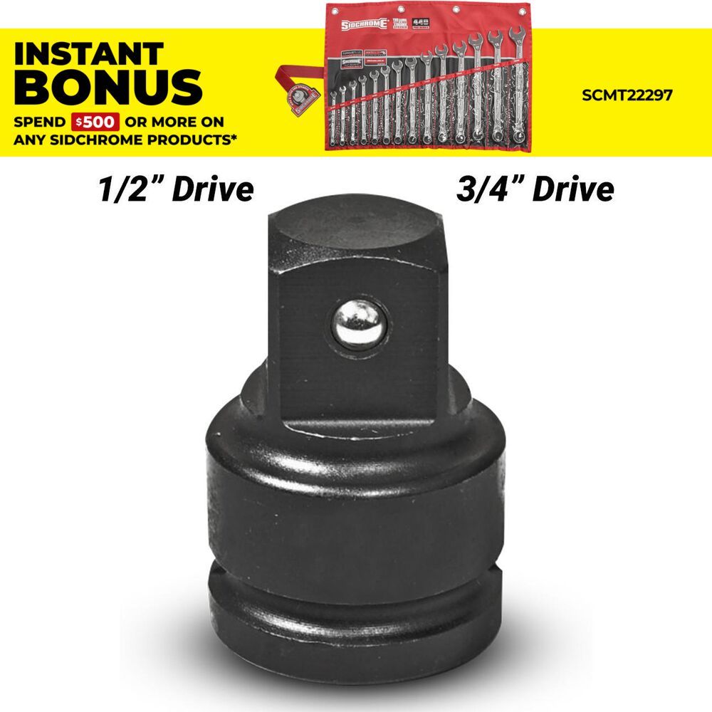 Sidchrome XAD4-6 1/2" Drive - 3/4" Drive Impact Socket Adaptor – image 1