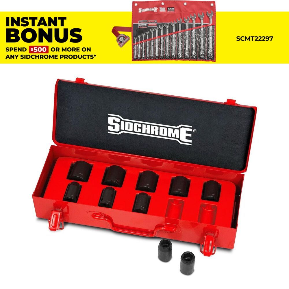 Sidchrome XS410T 10pce 1/2" Drive Imperial AF Impact Socket Set – image 1