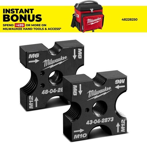 Milwaukee 4932471373 2-Pack Replacement Cutting Die Set to suit 18V Brushless Threaded Rod Cutter M18BLTRC