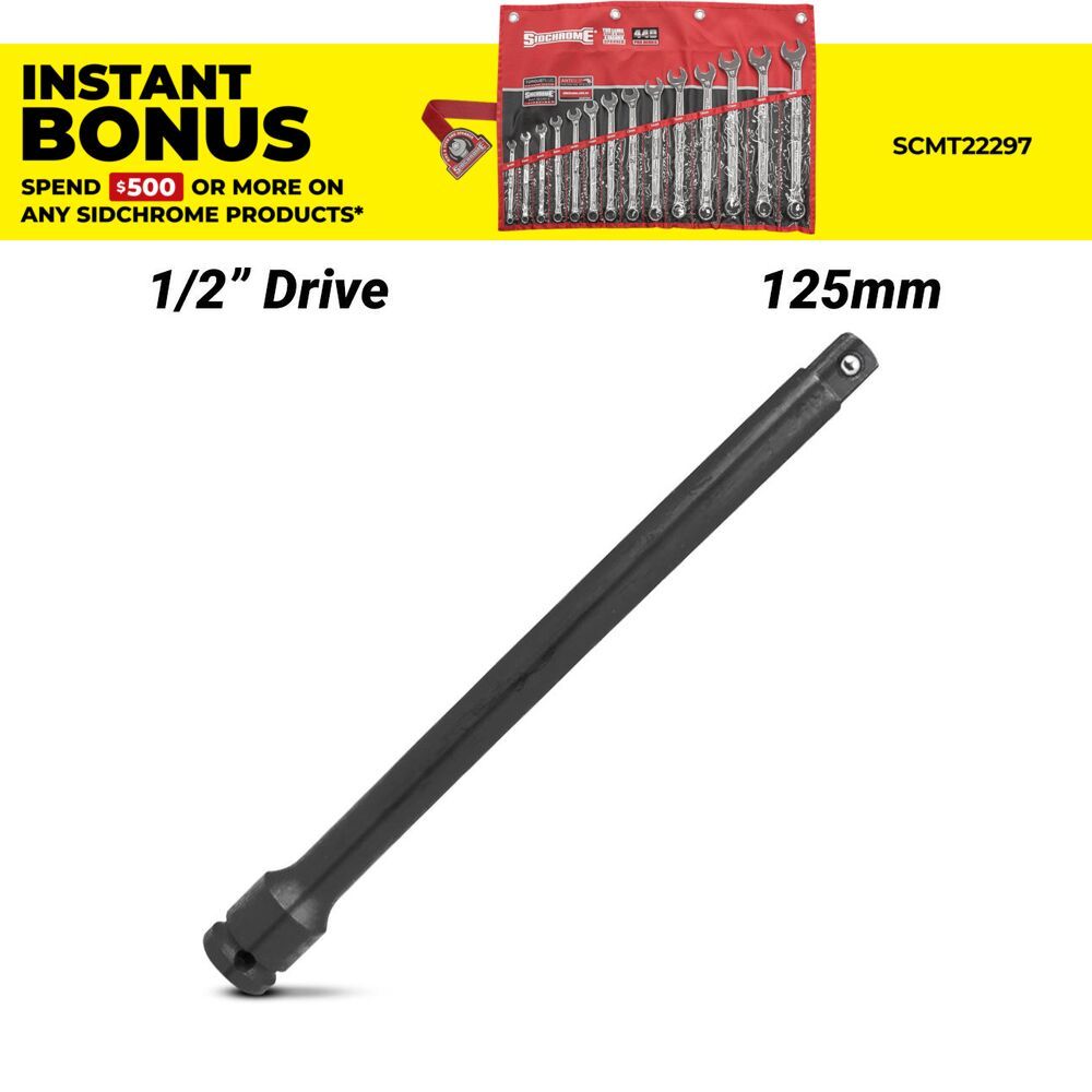 Sidchrome X4X-125 125mm 1/2" Drive Metric Impact Extension Bar – image 1