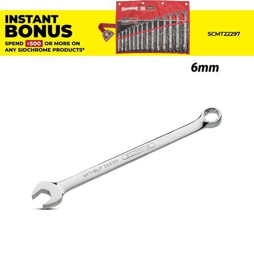 Sidchrome SCMT22215 6mm Metric Ring & Open End Combination Spanner