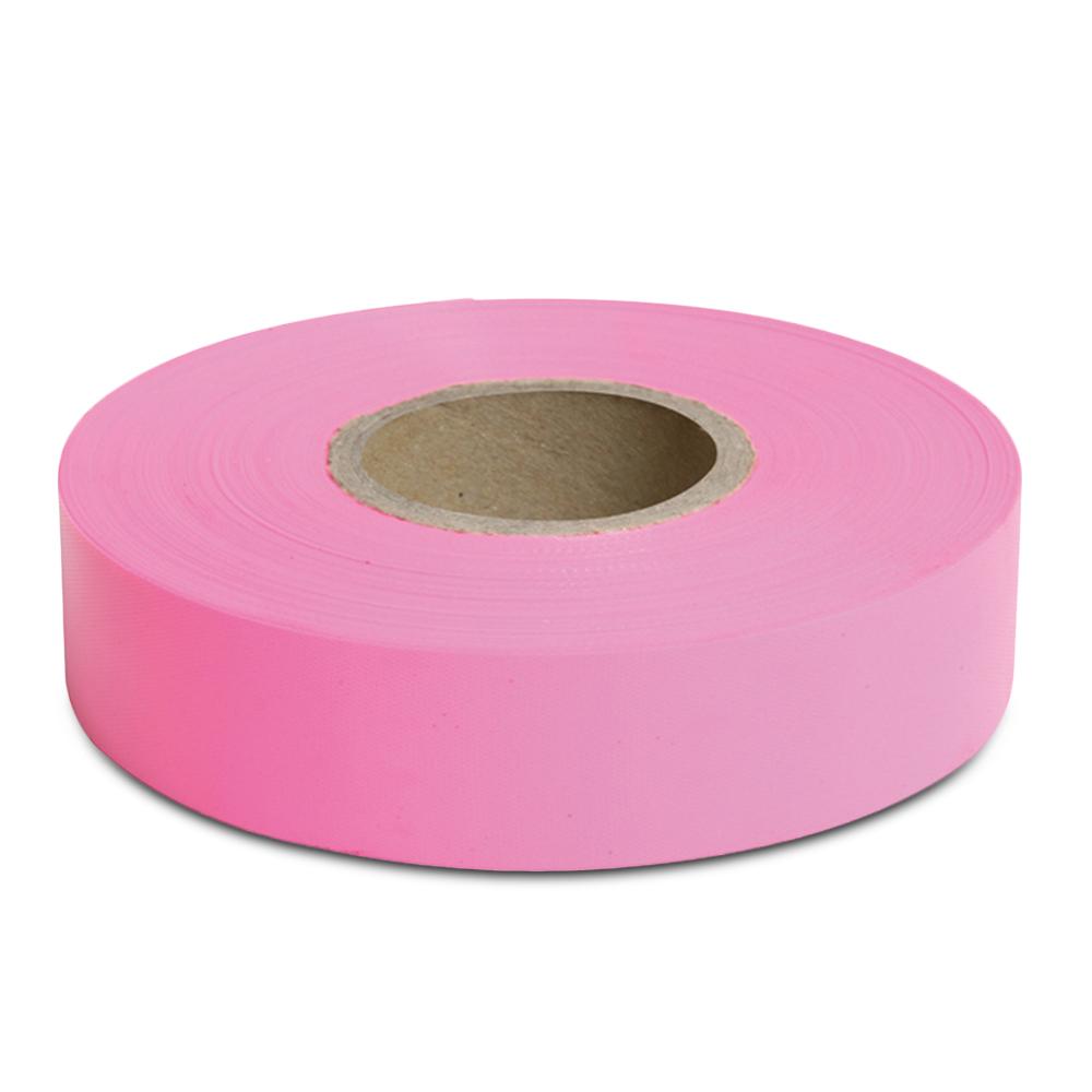 Dy-Mark 47760129 25mm x 100mm Survey Flagging Tape - Glo Pink – image 1