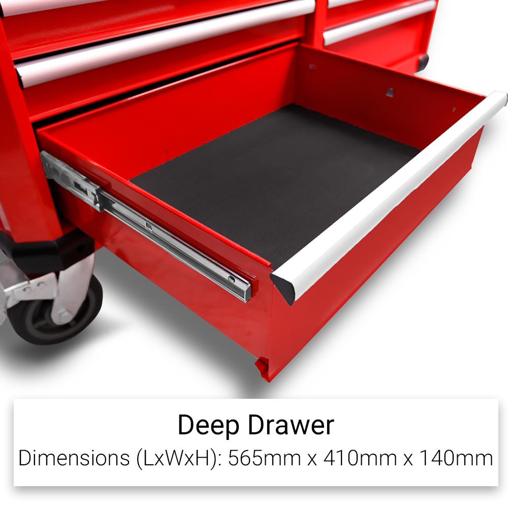 Daytona D53B 53" 13 Drawer Red Tool Box Bottom Roller Cabinet – image 9