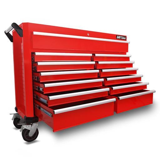 Daytona D53B 53" 13 Drawer Red Tool Box Bottom Roller Cabinet
