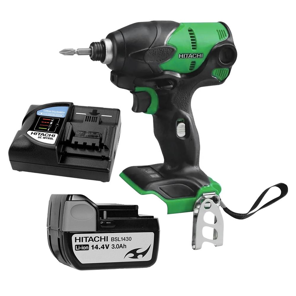 Hitachi WH14DSL(HL) 14.4V 3.0Ah LiIon Cordless Impact Driver Combo Kit