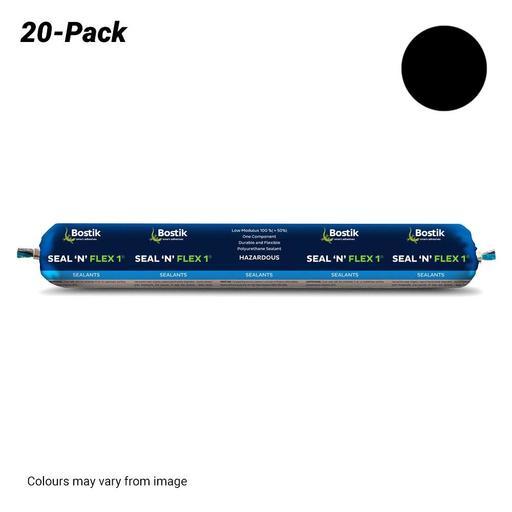 Bostik 3084003620PK 20-Pack 600ml Seal N Flex 1 Sealant Sausage - Black