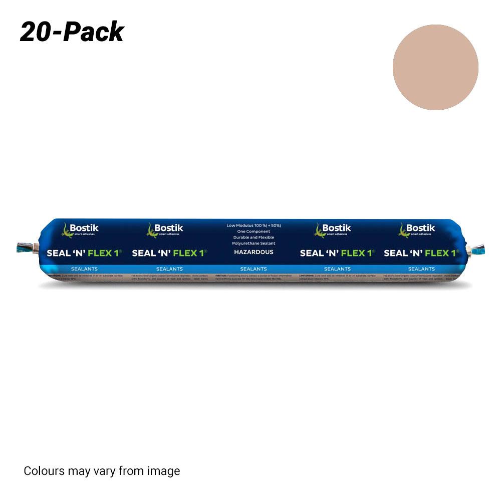 Bostik 3084004620PK 20-Pack 600ml Seal N Flex 1 Sealant Sausage - Sandstone – image 1